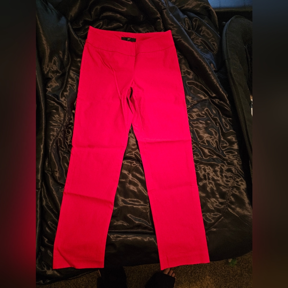 Women's Red Pull-On Pants